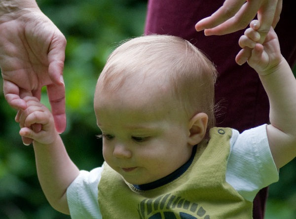 Baby learning to walk